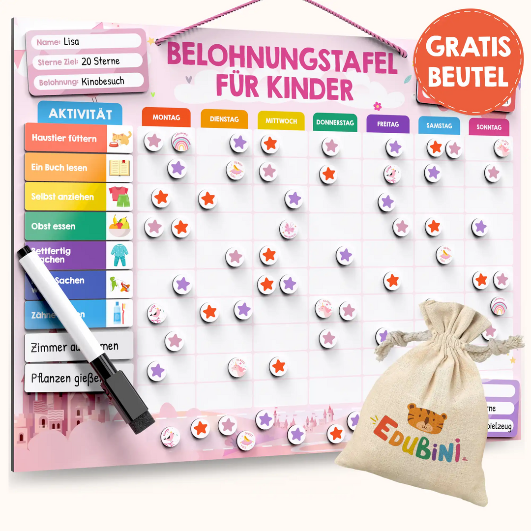 Magnetische Belohnungstafel (+gratis Beutel)