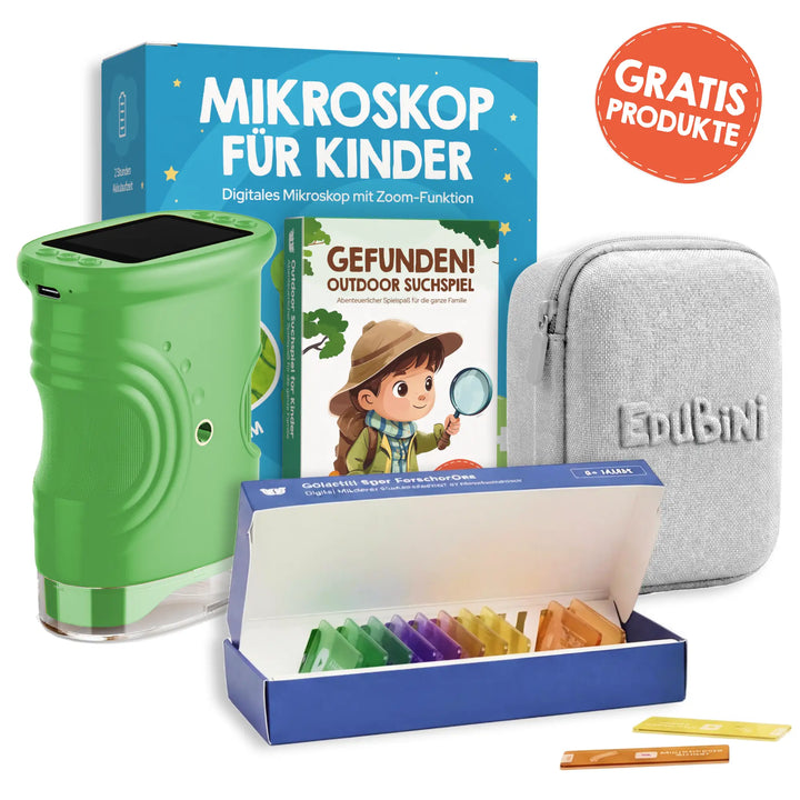 Edubini Abenteuer-Mikroskop (Geschenk-Starterbundle)