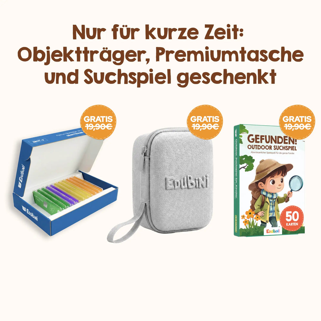 Edubini Abenteuer-Mikroskop (Geschenk-Starterbundle)